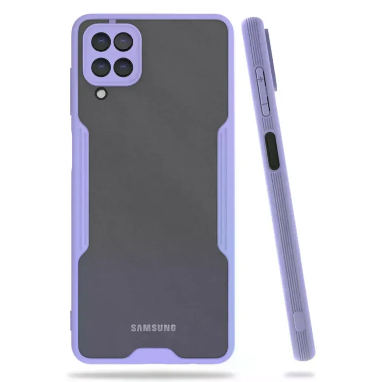 Samsung Galaxy A22 Kılıf Platin Silikon - Lila