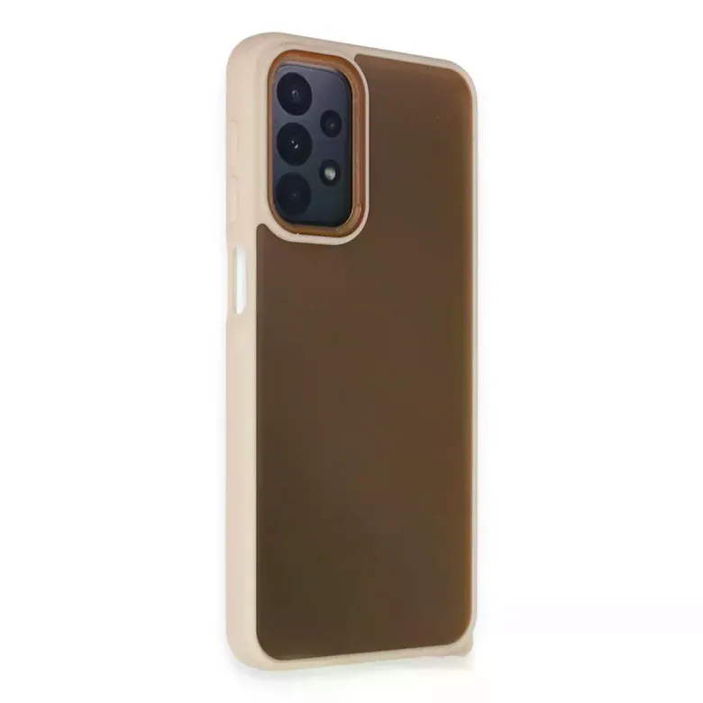 Samsung Galaxy A23 4g Kılıf Elegant Kapak - Pudra