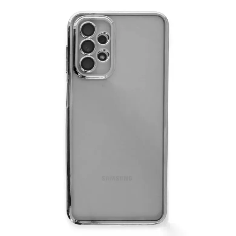 Samsung Galaxy A23 4g Kılıf Razer Lensli Silikon - Gümüş
