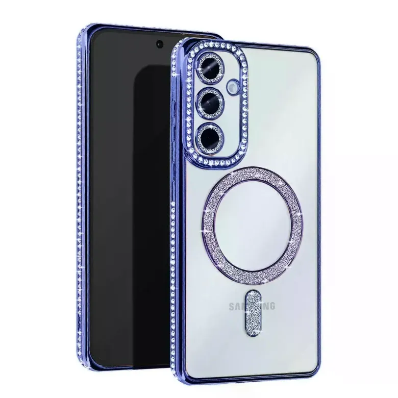 Samsung Galaxy A25 5g Joke Simli Magneticsafe Kılıf - Mavi