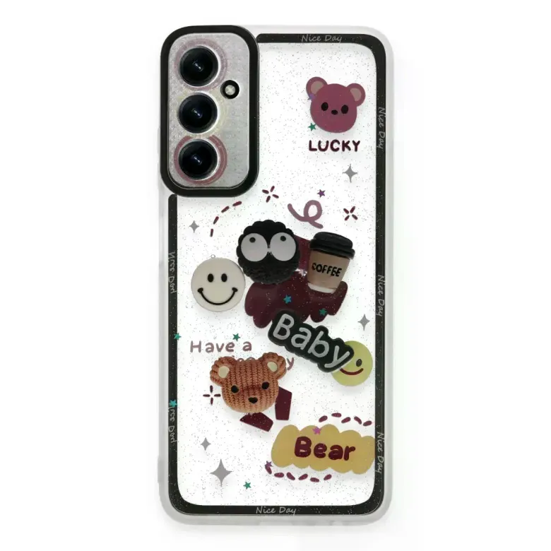 Samsung Galaxy A25 5g Kılıf Sweet Desenli Silikon Kapak - Sarı