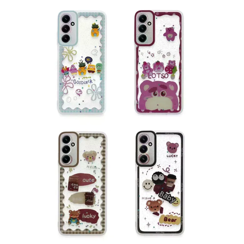 Samsung Galaxy A25 5g Kılıf Sweet Desenli Silikon Kapak - Şeffaf