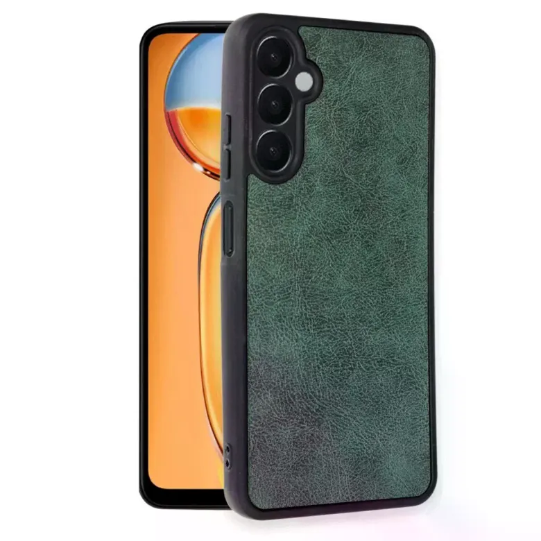 Samsung Galaxy A26 Kılıf Aras Deri Kapak - Koyu Yeşil