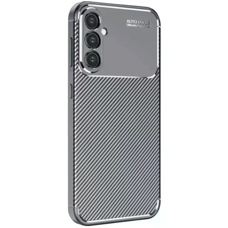 Samsung Galaxy A26 Kılıf Auto Focus Karbon Kapak - Gri