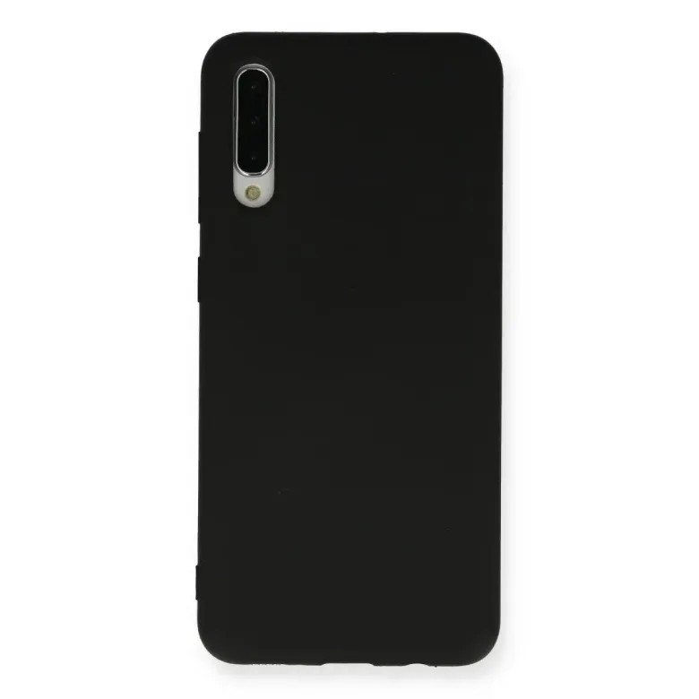 Samsung Galaxy A30S Kılıf Nano içi Kadife Silikon - Siyah
