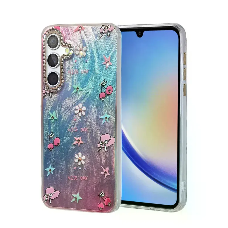 Samsung Galaxy A34 5g Kılıf Blade Aynalı Desenli Kapak - Desen 4