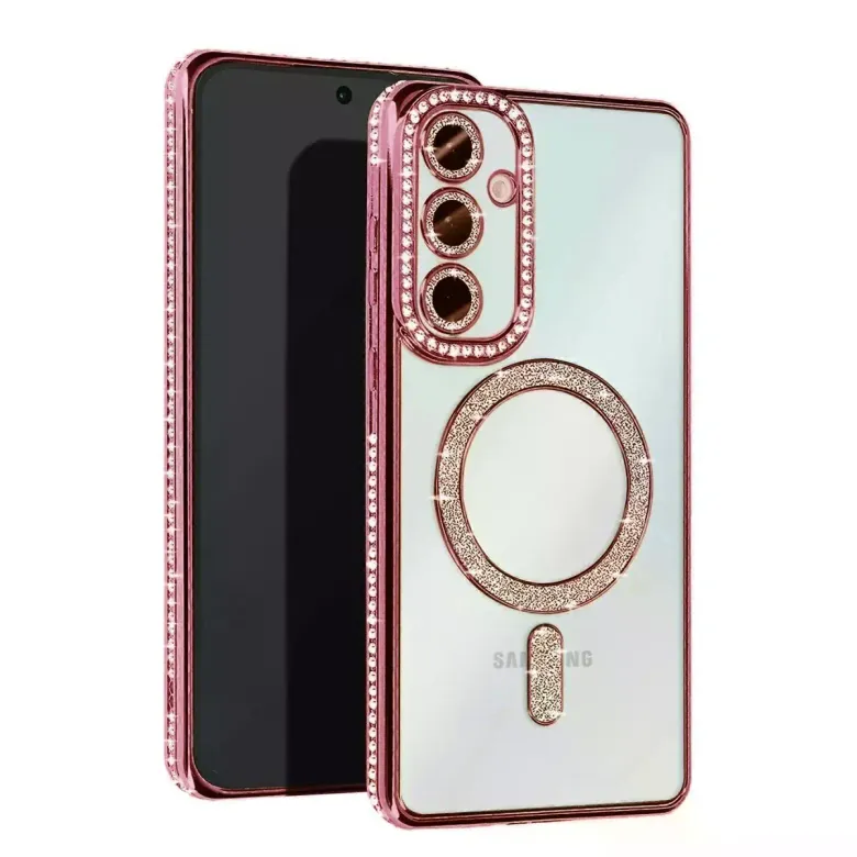 Samsung Galaxy A35 5g Joke Simli Magneticsafe Kılıf - Pembe