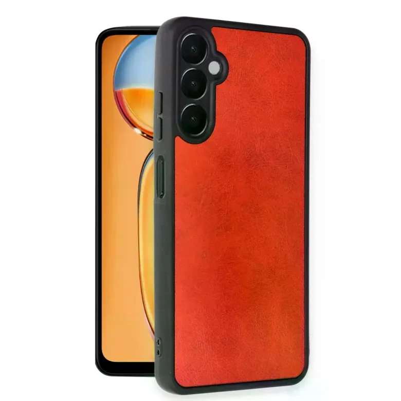 Samsung Galaxy A35 5g Kılıf Aras Deri Kapak - Kırmızı