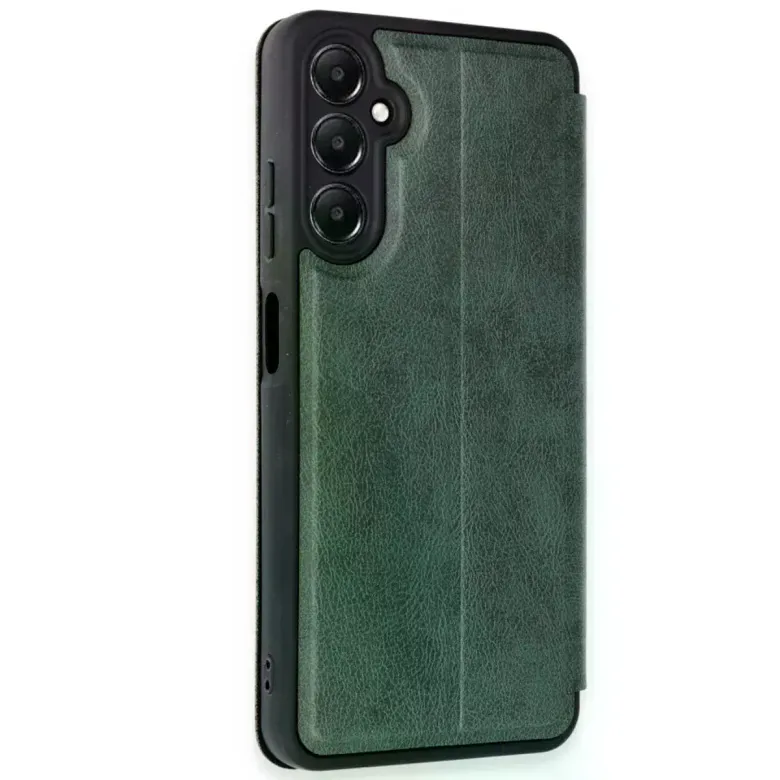 Samsung Galaxy A35 5g Kılıf Flip Cover - Koyu Yeşil
