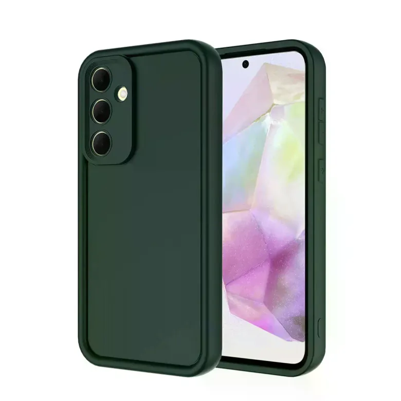 Samsung Galaxy A36 Kılıf Viera Silikon - Koyu Yeşil