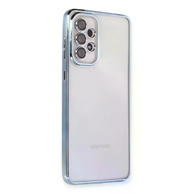 Samsung Galaxy A53 5g Kılıf Razer Lensli Silikon - Açık Mavi