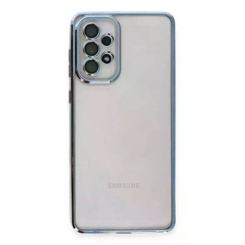 Samsung Galaxy A53 5g Kılıf Razer Lensli Silikon - Açık Mavi