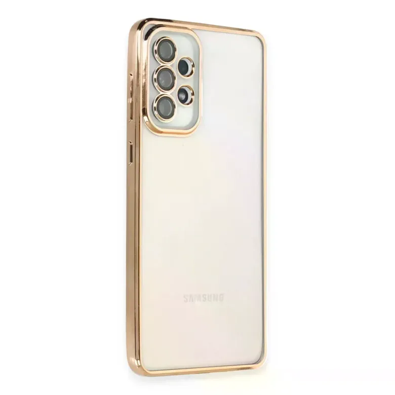 Samsung Galaxy A53 5g Kılıf Razer Lensli Silikon - Gold