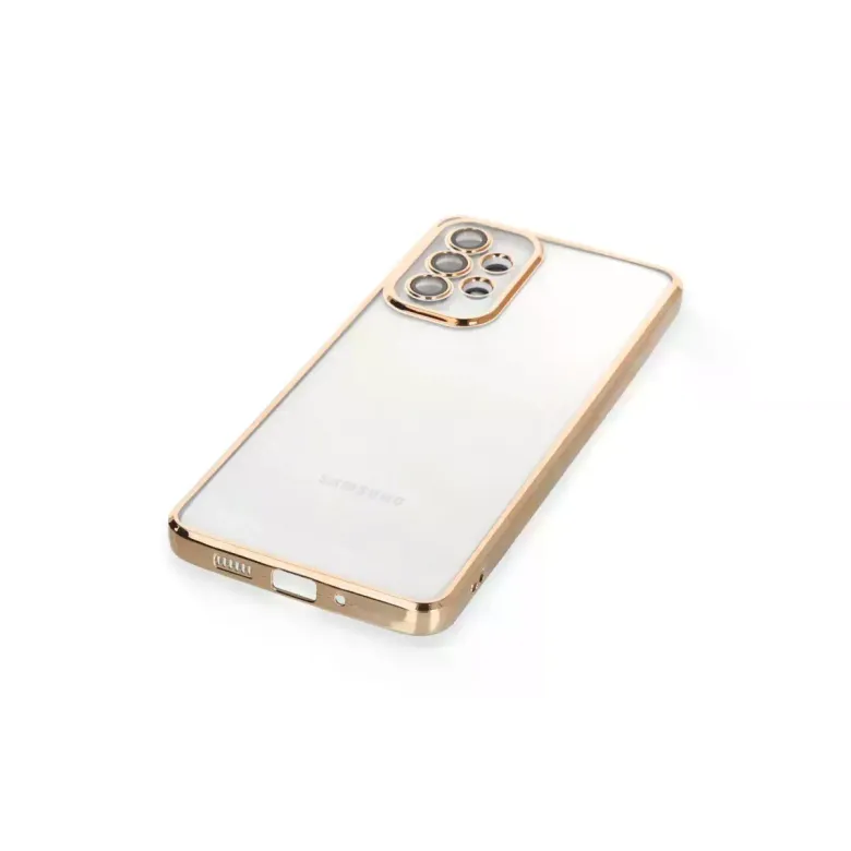 Samsung Galaxy A53 5g Kılıf Razer Lensli Silikon - Gold