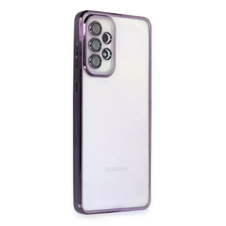 Samsung Galaxy A53 5g Kılıf Razer Lensli Silikon - Mor