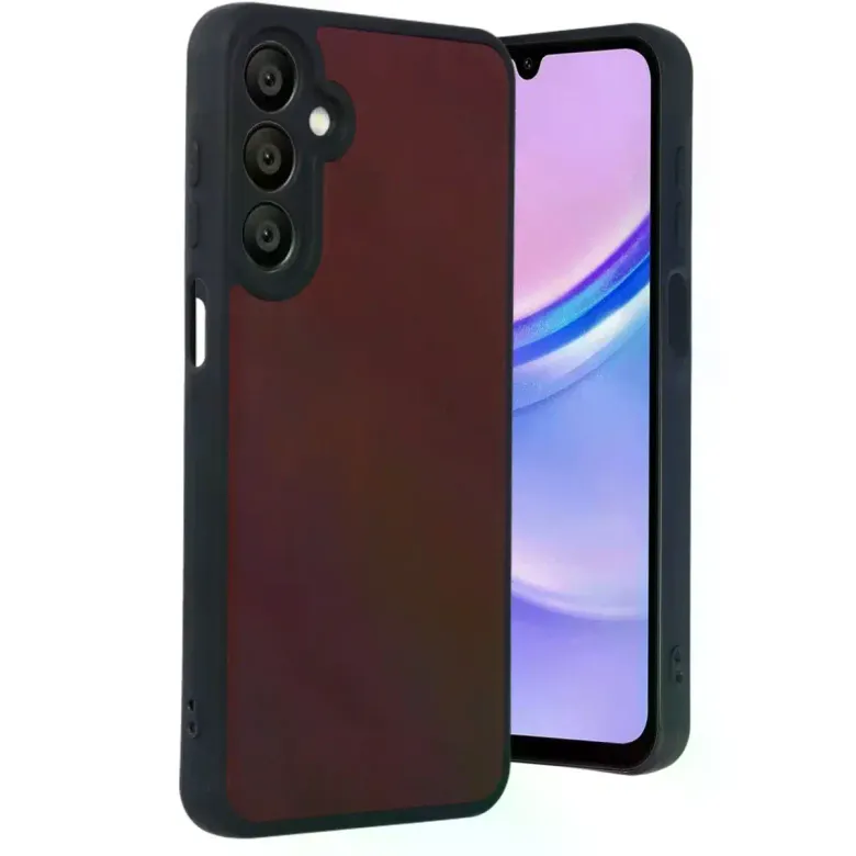 Samsung Galaxy A55 5g Kılıf Aras Deri Kapak - Bordo