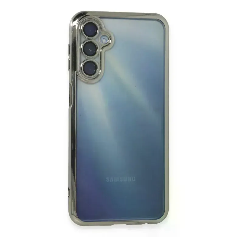 Samsung Galaxy A55 5g Kılıf Razer Lensli Silikon - Gümüş