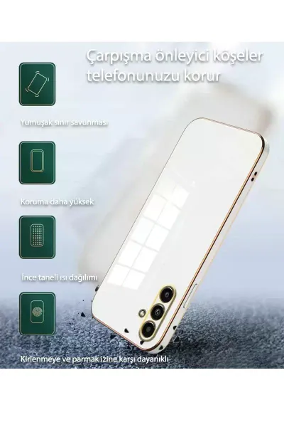Samsung Galaxy A55 5G Kılıf Volet Silikon - Beyaz