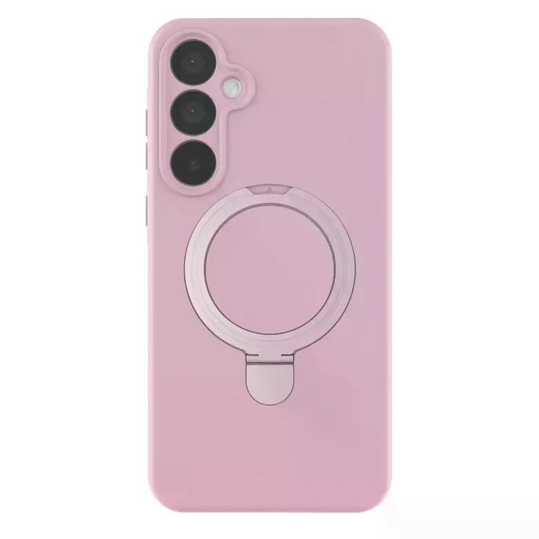 Samsung Galaxy A55 5g Regal Magsafe Standlı Kapak - Açık Pembe