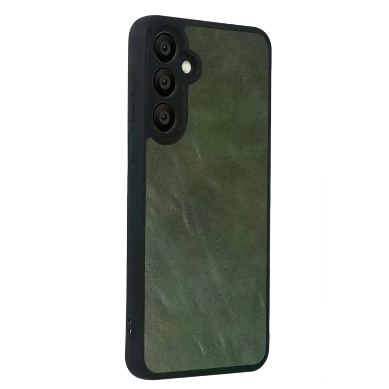 Samsung Galaxy A57 5g Aras Deri Kapak - Yeşil