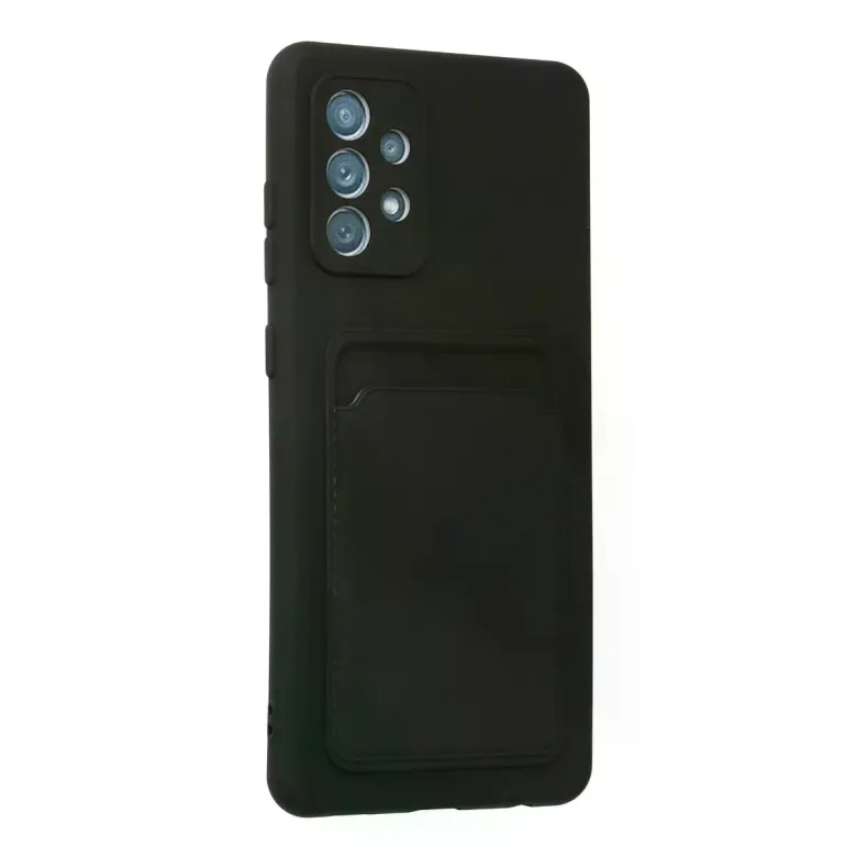 Samsung Galaxy A72 Kılıf Kelvin Kartvizitli Silikon - Siyah