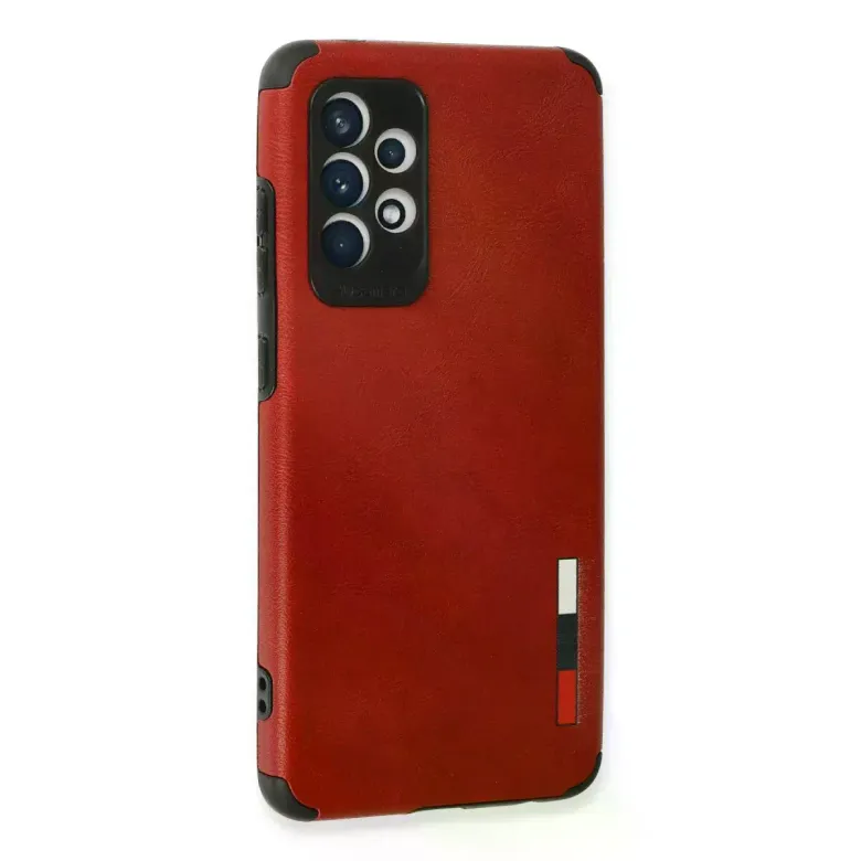 Samsung Galaxy A72 Kılıf Loop Deri Silikon - Kırmızı