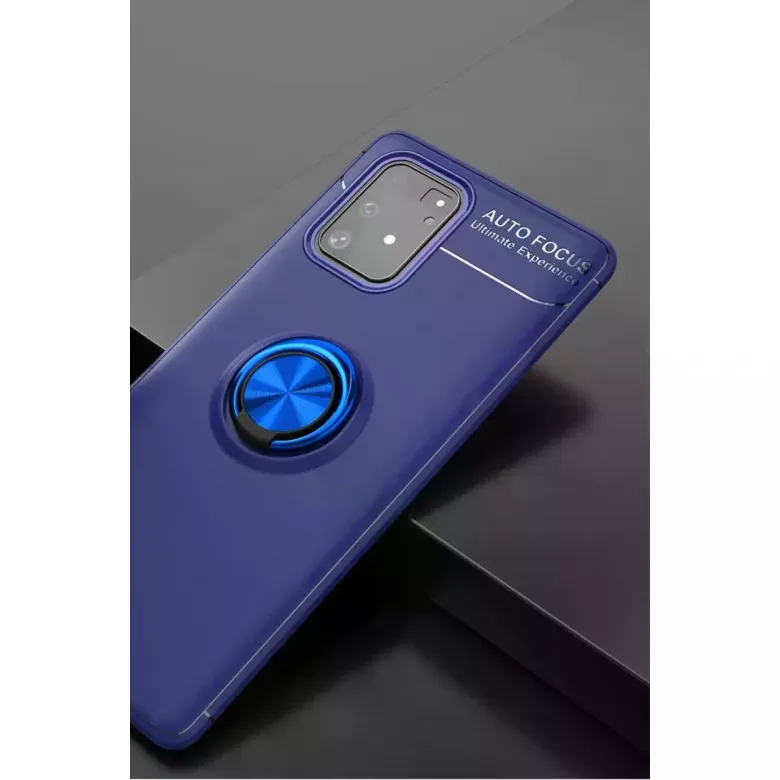 Samsung Galaxy A91 / S10 Lite Kılıf Range Yüzüklü Silikon - Mavi