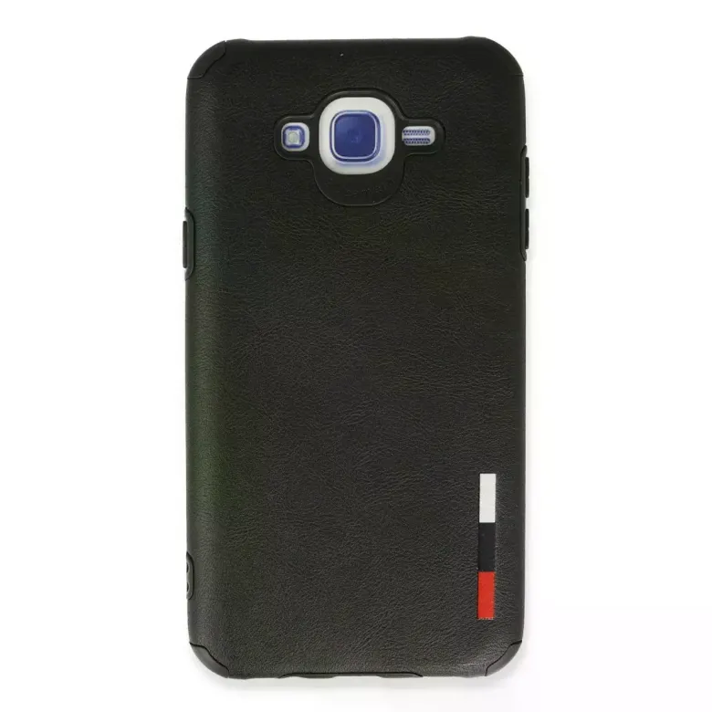 Samsung Galaxy J7 Kılıf Loop Deri Silikon - Siyah