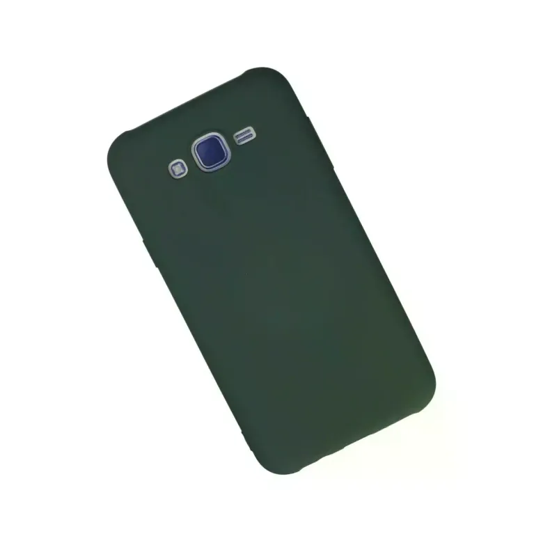 Samsung Galaxy J7 Kılıf Nano içi Kadife Silikon - Koyu Yeşil