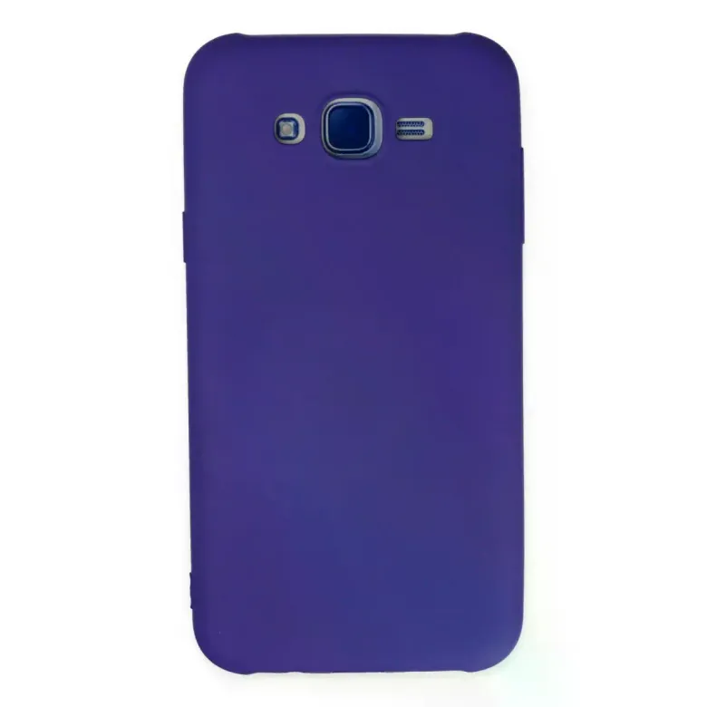 Samsung Galaxy J7 Kılıf Nano içi Kadife Silikon - Mor