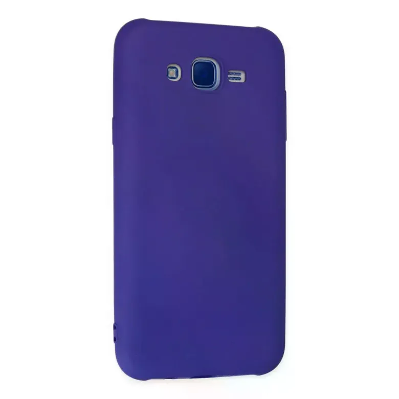 Samsung Galaxy J7 Kılıf Nano içi Kadife Silikon - Mor