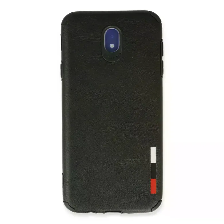 Samsung Galaxy J7 Pro / J730 Kılıf Loop Deri Silikon - Siyah