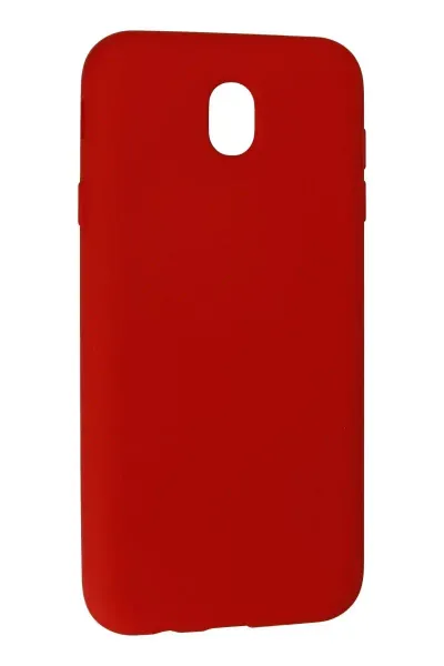 Samsung Galaxy J7 Pro / J730 Kılıf Nano içi Kadife Silikon - Kırmızı