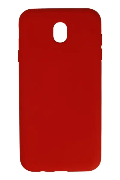 Samsung Galaxy J7 Pro / J730 Kılıf Nano içi Kadife Silikon - Kırmızı