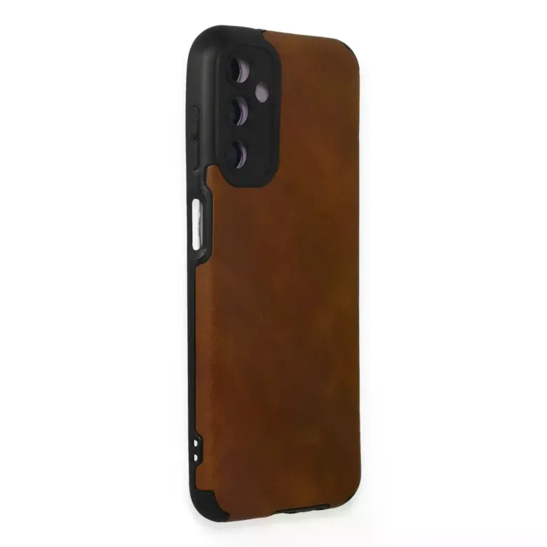 Samsung Galaxy M14 5G Kılıf Loop Deri Silikon - Kahverengi