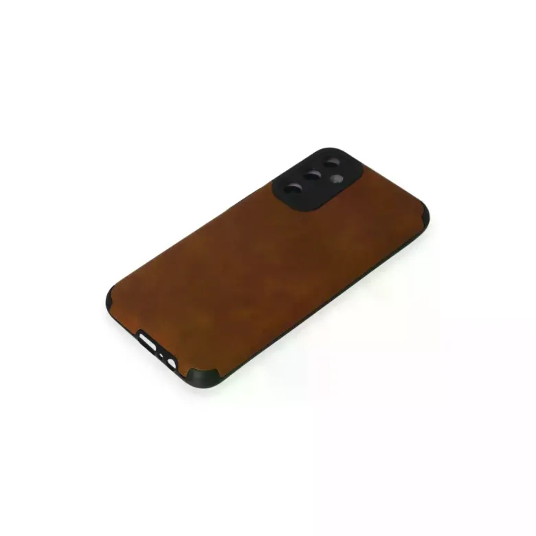Samsung Galaxy M14 5G Kılıf Loop Deri Silikon - Kahverengi