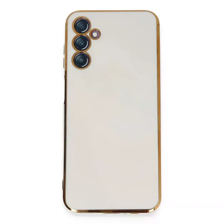 Samsung Galaxy M14 5G Kılıf Volet Silikon - Beyaz