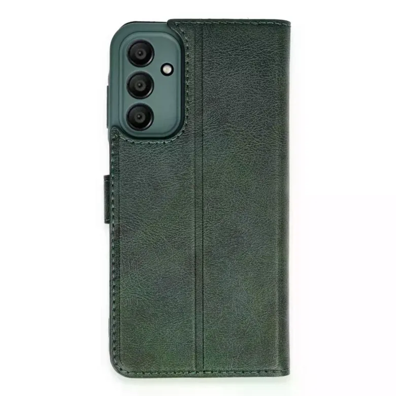 Samsung Galaxy M15 Kılıf Trend S Plus Kapaklı Kılıf - Yeşil