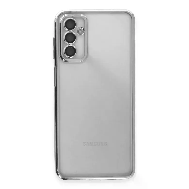 Samsung Galaxy M23 Kılıf Razer Lensli Silikon - Gümüş