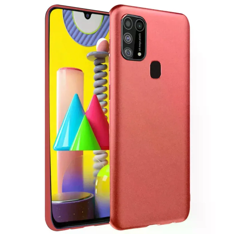 Samsung Galaxy M31 Kılıf Nano İçi Kadife Silikon - Kiremit