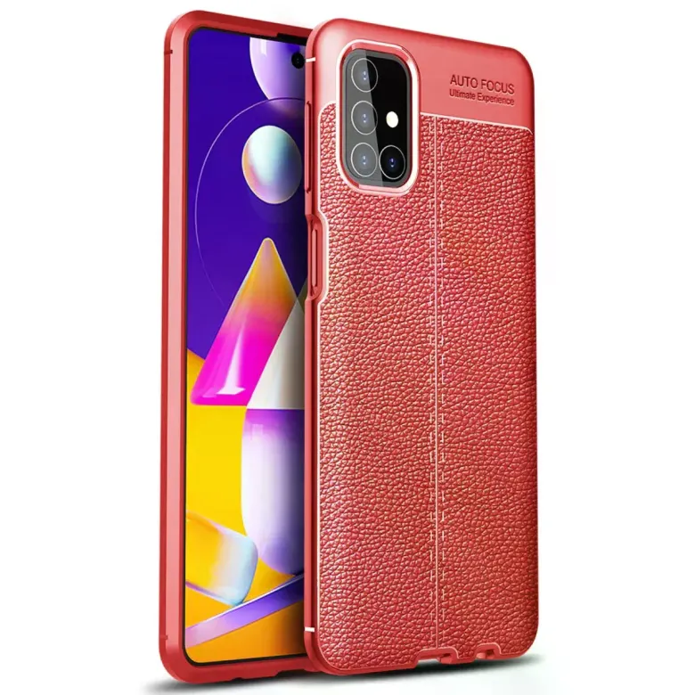 Samsung Galaxy M31s Kılıf Auto Focus Kapak - Kırmızı