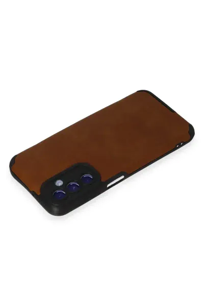 Samsung Galaxy M34 5G Kılıf Loop Deri Silikon - Kahverengi