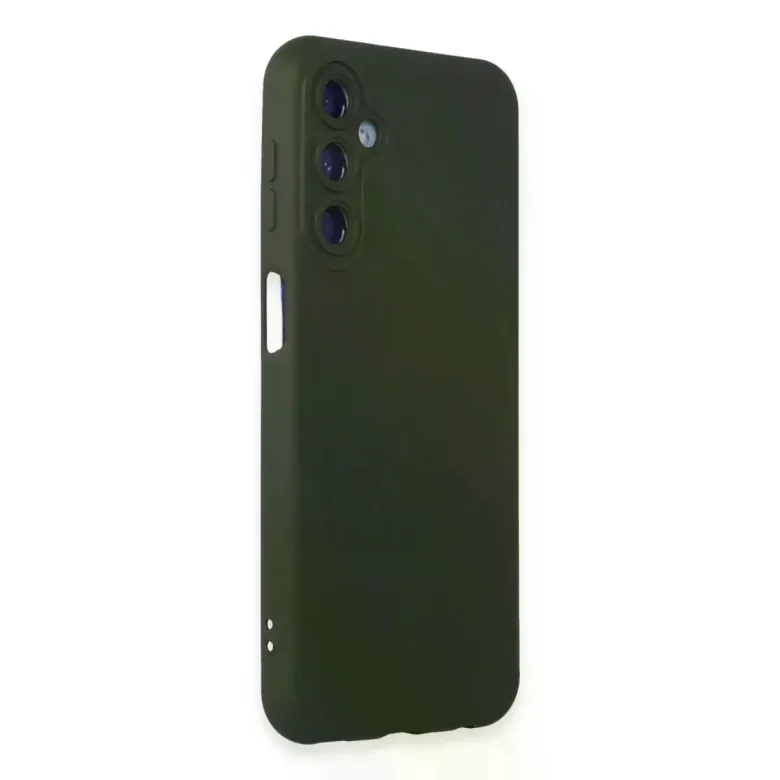 Samsung Galaxy M34 5G Kılıf Nano içi Kadife Silikon - Koyu Yeşil
