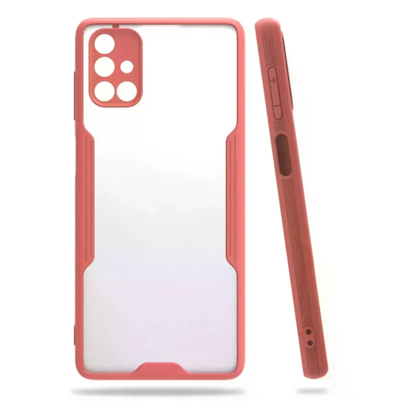 Samsung Galaxy M51 Kılıf Platin Silikon - Pembe
