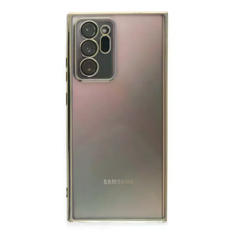 Samsung Galaxy Note 20 Ultra Kılıf Razer Lensli Silikon - Gold