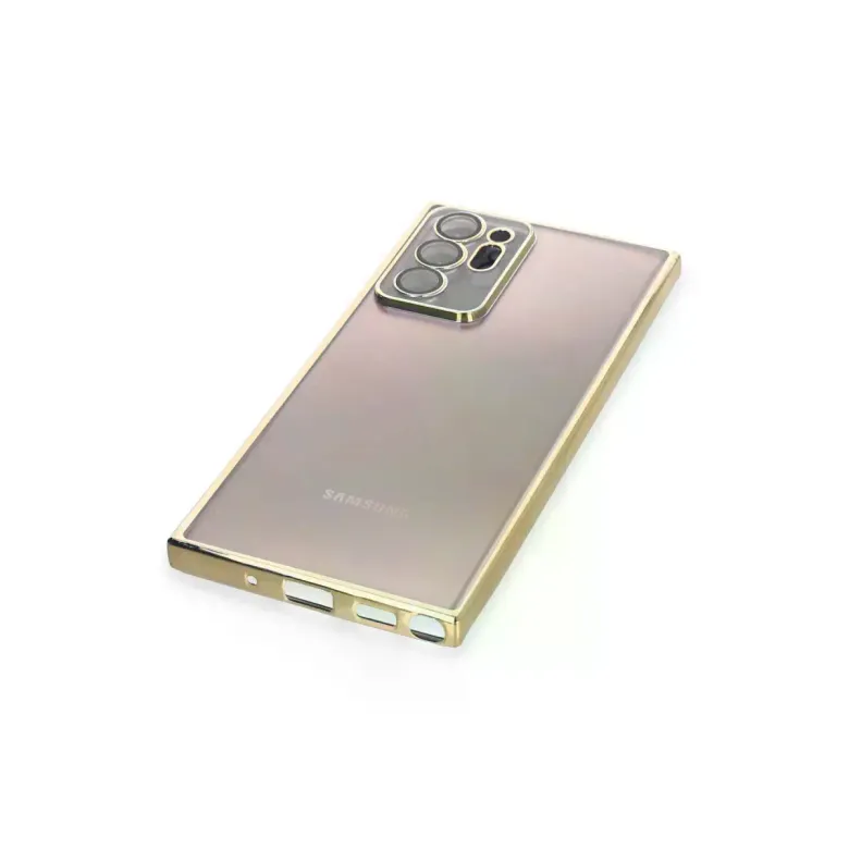 Samsung Galaxy Note 20 Ultra Kılıf Razer Lensli Silikon - Gold