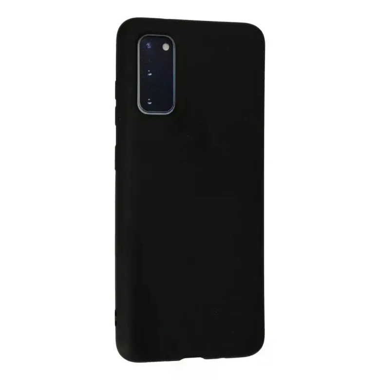 Samsung Galaxy S20 Kılıf Nano içi Kadife Silikon - Siyah