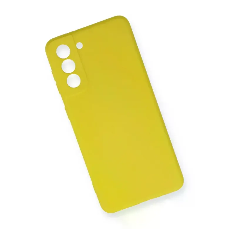 Samsung Galaxy S21 FE Kılıf Nano içi Kadife Silikon - Sarı