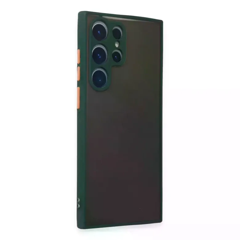 Samsung Galaxy S22 Ultra Kılıf Montreal Silikon Kapak - Yeşil