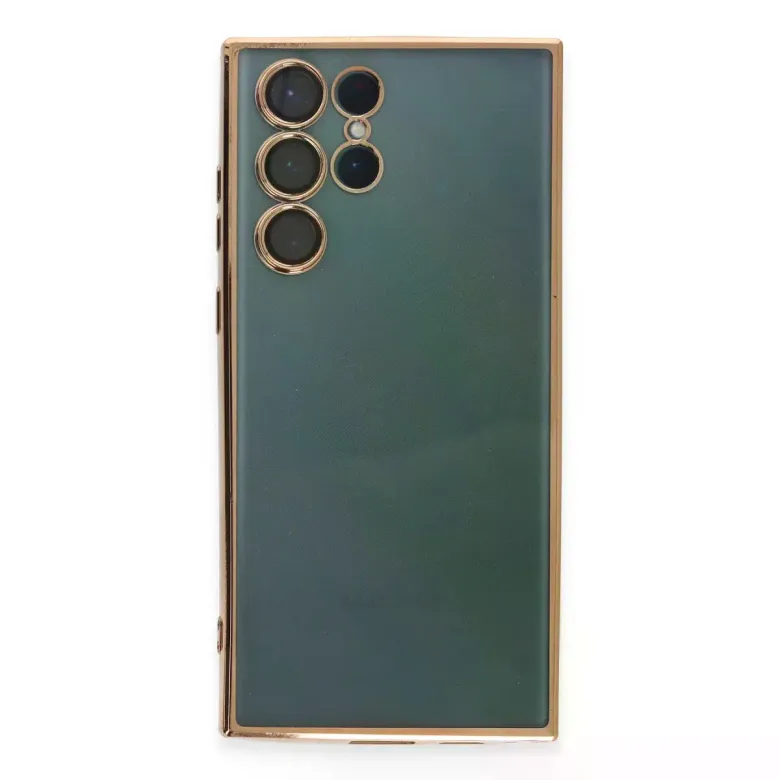 Samsung Galaxy S22 Ultra Kılıf Razer Lensli Silikon - Gold